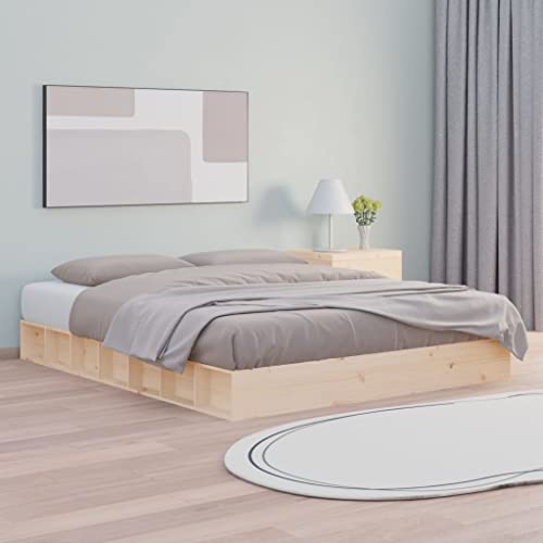 MOBCANT Massivholzbett, Betten Tagesbett Familienbett Bettstütze Geeignet für Wohnungen Schulen Schlafzimmer Hotel 180x200 cm von MOBCANT