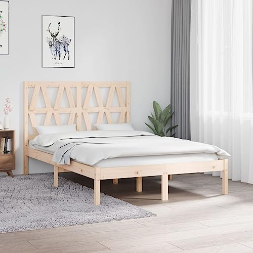 MOBCANT Massivholzbett, Bettstütze Betten Polsterbett Bett Geeignet für Schulen Gästezimmer Hotel Wohnungen Kiefer 120x190 cm von MOBCANT