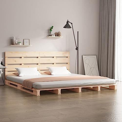 MOBCANT Massivholzbett ohne Matratze, Bettgestell Betten Hausbett Polsterbett Geeignet für Gästezimmer Hotel Schlafzimmer Wohnungen 120x200 cm Kiefernholz von MOBCANT