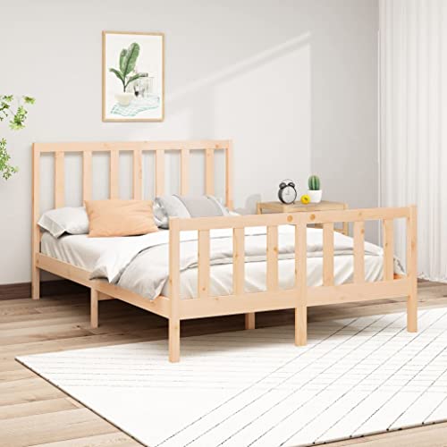 MOBCANT Massivholzbett ohne Matratze, Futonbett Bettstütze Hausbett Tagesbett Geeignet für Wohnungen Hotel Schulen Gästezimmer 120x200 cm Kiefernholz von MOBCANT
