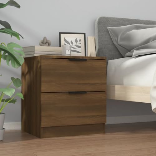 MOBCANT Nachttisch, Nachtisch Nachtschränke Nachtkästchen Bedside Table Geeignet für Wohnstube Wohnung Hotel Schlafzimmer Braun Eichen-Optik Holzwerkstoff MOBCANT Nachttisch, Nachtisch Nachtschränke Nachtkästchen Bedside Table Geeignet für Wohnstube Wohnung Hotel Schlafzimmer Braun Eichen-Optik Holzwerkstoff von MOBCANT