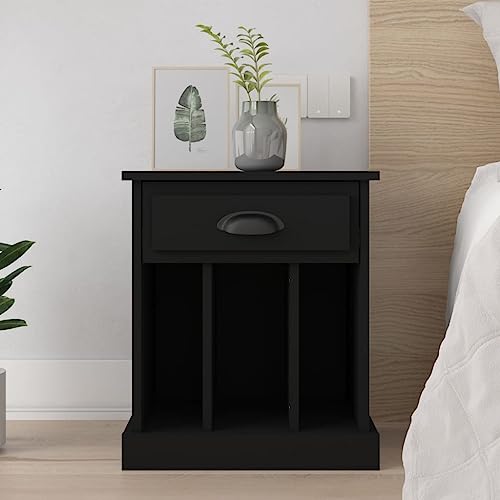 MOBCANT Nachttisch, Nachtkästchen Bett Organizer Schränkchen Nachtschränke Geeignet für Schlafsaal Schlafzimmer Wohnung Wohnstube Schwarz 43x36x50 cm MOBCANT Nachttisch, Nachtkästchen Bett Organizer Schränkchen Nachtschränke Geeignet für Schlafsaal Schlafzimmer Wohnung Wohnstube Schwarz 43x36x50 cm von MOBCANT