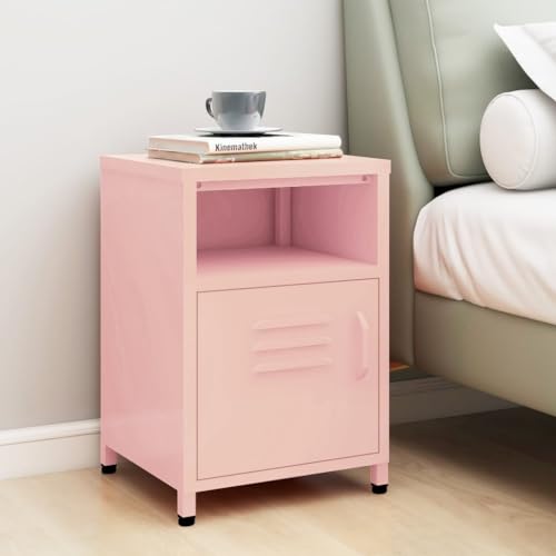MOBCANT Nachttisch, Nachtkästchen Nachtschränke Side Table Nachtschrank Geeignet für Schlafsaal Wohnstube Hotel Wohnung Rosa 35x35x51 cm Stahl MOBCANT Nachttisch, Nachtkästchen Nachtschränke Side Table Nachtschrank Geeignet für Schlafsaal Wohnstube Hotel Wohnung Rosa 35x35x51 cm Stahl von MOBCANT