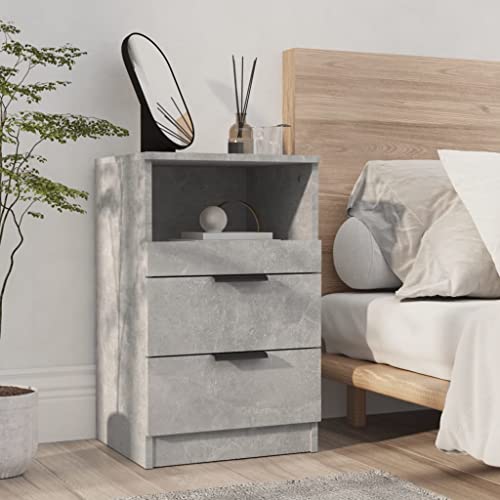 MOBCANT Nachttisch, Nachtschränke Couchtisch Nachtkästchen Nightstand Geeignet für Wohnung Hotel Schlafsaal Schlafzimmer Betongrau Holzwerkstoff MOBCANT Nachttisch, Nachtschränke Couchtisch Nachtkästchen Nightstand Geeignet für Wohnung Hotel Schlafsaal Schlafzimmer Betongrau Holzwerkstoff von MOBCANT