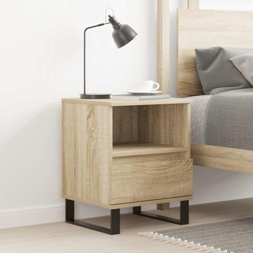 MOBCANT Nachttisch, Nachtschrank Couchtisch Nachtschränke Schränkchen Geeignet für Schlafsaal Hotel Wohnstube Wohnung Sonoma-Eiche 40x35x50 cm Holzwerkstoff MOBCANT Nachttisch, Nachtschrank Couchtisch Nachtschränke Schränkchen Geeignet für Schlafsaal Hotel Wohnstube Wohnung Sonoma-Eiche 40x35x50 cm Holzwerkstoff von MOBCANT