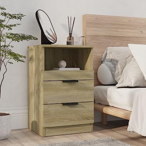 MOBCANT Nachttisch, Side Table Couchtisch Beistellschrank Nachtkasten Geeignet für Schlafzimmer Schlafsaal Wohnung Wohnstube Sonoma-Eiche Holzwerkstoff MOBCANT Nachttisch, Side Table Couchtisch Beistellschrank Nachtkasten Geeignet für Schlafzimmer Schlafsaal Wohnung Wohnstube Sonoma-Eiche Holzwerkstoff von MOBCANT