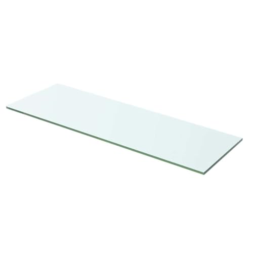 MOBCANT Regalboden Glas Transparent 60x15 cm, Wanddeko Regalbrett Schwebendes Regal Wall Shelf Verwendbar für Arbeitszimmer Badezimmer Schlafzimmer Wohnzimmer von MOBCANT