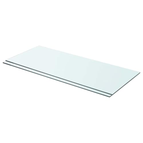 MOBCANT Regalböden 2 STK. Glas Transparent 70x30 cm, Wandregale Wall Shelf Regal Regalbrett Verwendbar für Waschküche Wohnzimmer Arbeitszimmer Schlafzimmer von MOBCANT