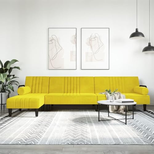 MOBCANT Schlafsofa in L-Form Gelb 260x140x70 cm Samt Schlafsofa Couch Modulares Sofa Schlafcouch für Wohnzimmer Hotel Empfangsraum Wohnung MOBCANT Schlafsofa in L-Form Gelb 260x140x70 cm Samt Schlafsofa Couch Modulares Sofa Schlafcouch für Wohnzimmer Hotel Empfangsraum Wohnung von MOBCANT