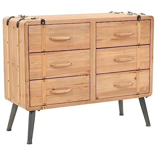 MOBCANT Schubladenkommode Massivholz Tanne 91x35x73 cm, Sideboards Mehrzweckschrank Schränkchen Büroschrank Geeignet für Wohnzimmer Büro Flur Wohnheim von MOBCANT