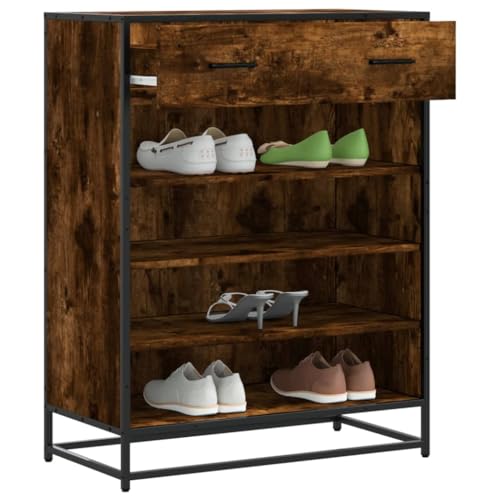 MOBCANT Schuhschrank Räuchereiche 75x38x97,5 cm Holzwerkstoff Metall, Flurschrank Schuhständer Schuhorganizer Shoe Cabinet Geeignet für Garderobe Flur Wohnheim Hotel MOBCANT Schuhschrank Räuchereiche 75x38x97,5 cm Holzwerkstoff Metall, Flurschrank Schuhständer Schuhorganizer Shoe Cabinet Geeignet für Garderobe Flur Wohnheim Hotel von MOBCANT