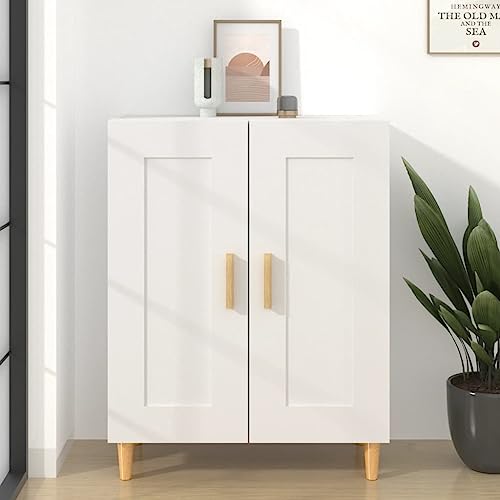 MOBCANT Sideboard, Arbeitsplatte Schränke Kabinettmöbel Apothekerschrank Geeignet für Küche Schlafzimmer Korridor Wohnbereich Weiß 69,5x34x90 cm Holzwerkstoff von MOBCANT