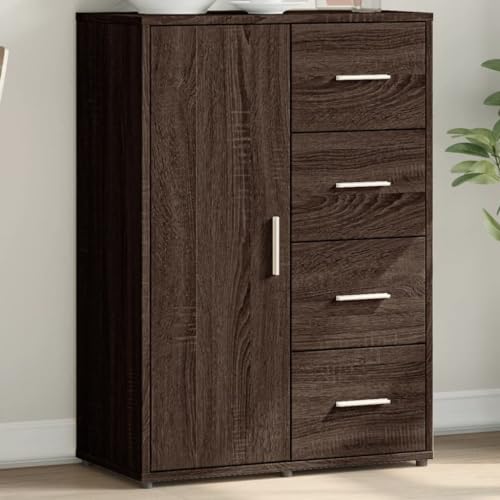 MOBCANT Sideboard, Buffetschrank Kaffeebar Küchenbuffet Apothekerschrank Geeignet für Schlafzimmer Korridor Wohnbereich Foyer Braun Eichen-Optik 60x31x84 cm Holzwerkstoff von MOBCANT