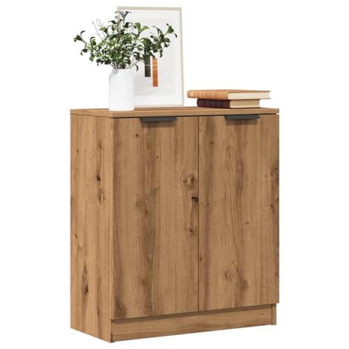MOBCANT Sideboard, Geschirrschrank Vitrinenschrank Apothekerschrank Arbeitsplatte Geeignet für Korridor Wohnbereich Foyer Küche Artisan-Eiche 60x30x70 cm Holzwerkstoff von MOBCANT