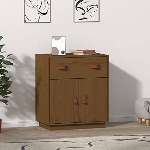 MOBCANT Sideboard, Mehrzweckschrank Vorratsschrank Arbeitsplatte Apothekerschrank Geeignet für Schlafzimmer Wohnbereich Küche Korridor Honigbraun 65,5x40x75 cm Massivholz Kiefer MOBCANT Sideboard, Mehrzweckschrank Vorratsschrank Arbeitsplatte Apothekerschrank Geeignet für Schlafzimmer Wohnbereich Küche Korridor Honigbraun 65,5x40x75 cm Massivholz Kiefer von MOBCANT
