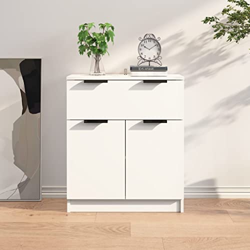 MOBCANT Sideboard, Schränke Buffetschrank Kaffeebar Apothekerschrank Geeignet für Wohnbereich Korridor Foyer Küche Weiß 60x30x70 cm Holzwerkstoff von MOBCANT