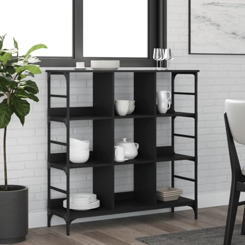 MOBCANT Sideboard, Schuhschrank Vorratsschrank Anrichte Cupboard Geeignet für Korridor Schlafzimmer Foyer Wohnbereich Schwarz 102x32x103,5 cm Holzwerkstoff von MOBCANT