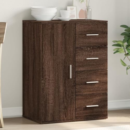 MOBCANT Sideboard, Storage Cabinet Vorratsschrank Schuhschrank Mehrzweckschrank Geeignet für Wohnbereich Korridor Foyer Küche Braun Eichen-Optik 59x39x80 cm Holzwerkstoff von MOBCANT