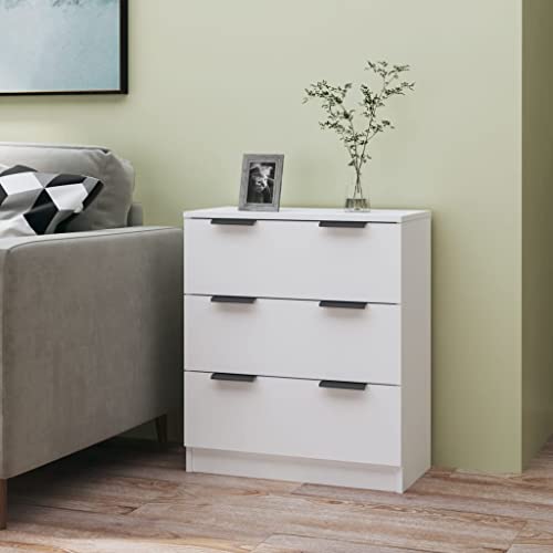 MOBCANT Sideboard, Vitrinenschrank Cupboard Kleiderschrank Apothekerschrank Geeignet für Küche Wohnbereich Foyer Korridor Weiß 60x30x70 cm Holzwerkstoff von MOBCANT