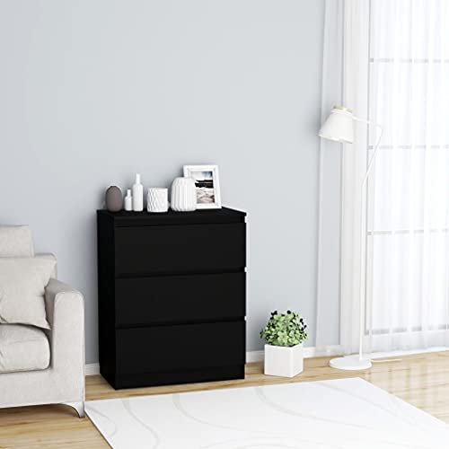 MOBCANT Sideboard, Vorratsschrank Kaffeebar TV-Schrank Geschirrschrank Geeignet für Foyer Wohnbereich Korridor Schlafzimmer Schwarz 60x35x76 cm Holzwerkstoff von MOBCANT