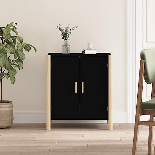 MOBCANT Sideboard, Vorratsschrank Schränke Aufbewahrungsschrank Buffetschrank Geeignet für Küche Schlafzimmer Korridor Wohnbereich Schwarz 62x38x70 cm Holzwerkstoff von MOBCANT