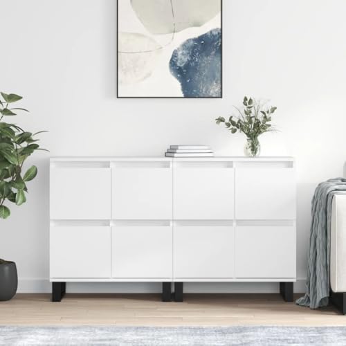 MOBCANT Sideboards 2 STK, Buffetschrank Küchenbuffet Vorratsschrank Mehrzweckschrank Geeignet für Schlafzimmer Foyer Wohnbereich Korridor Weiß Holzwerkstoff MOBCANT Sideboards 2 STK, Buffetschrank Küchenbuffet Vorratsschrank Mehrzweckschrank Geeignet für Schlafzimmer Foyer Wohnbereich Korridor Weiß Holzwerkstoff von MOBCANT