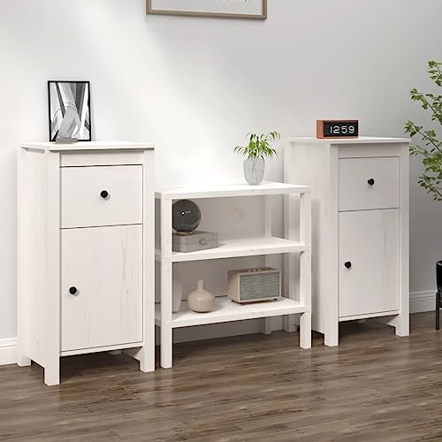 MOBCANT Sideboards 2 STK, Küchenbuffet Barschrank Küchenunterschränke Apothekerschrank Geeignet für Korridor Küche Foyer Wohnbereich Weiß 40x35x80 cm Massivholz Kiefer MOBCANT Sideboards 2 STK, Küchenbuffet Barschrank Küchenunterschränke Apothekerschrank Geeignet für Korridor Küche Foyer Wohnbereich Weiß 40x35x80 cm Massivholz Kiefer von MOBCANT