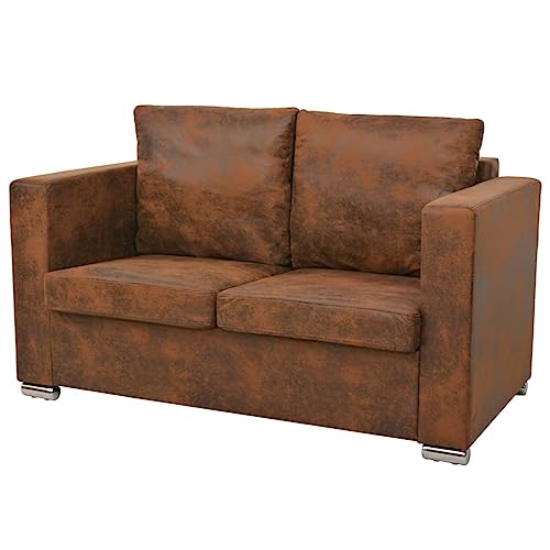 MOBCANT Sofa 2-Sitzer 137x73x82 cm Wildleder-Optik Wohnlandschaft Couchgarnitur Modulares Sofa Schlafcouch für Wohnzimmer Empfangsraum Hotel Wohnung MOBCANT Sofa 2-Sitzer 137x73x82 cm Wildleder-Optik Wohnlandschaft Couchgarnitur Modulares Sofa Schlafcouch für Wohnzimmer Empfangsraum Hotel Wohnung von MOBCANT