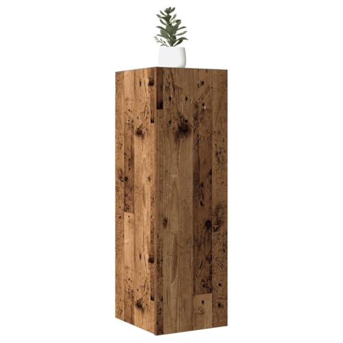 MOBCANT TV-Schränke 2 STK, Wohnwand TV möbel TV lowboard hängend Wandschrank Geeignet für Wohnung Küche Schlafzimmer Wohnbereich Altholz-Optik 30,5x30x90 cm Holzwerkstoff von MOBCANT