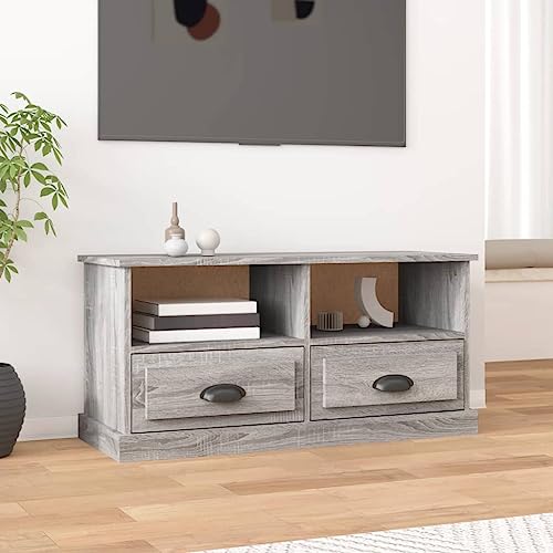 MOBCANT TV-Schrank, Fernseherständer TV-unterschrank Lowboard TV-Bank Geeignet für Büro Hotel Wohnbereich Wohnung Grau Sonoma 93x35,5x45 cm Holzwerkstoff MOBCANT TV-Schrank, Fernseherständer TV-unterschrank Lowboard TV-Bank Geeignet für Büro Hotel Wohnbereich Wohnung Grau Sonoma 93x35,5x45 cm Holzwerkstoff von MOBCANT