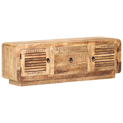 MOBCANT TV-Schrank, TV-Cabinet TV-Regal Sideboard TV-Table Geeignet für Hotel Wohnbereich Schlafzimmer Büro 120x30x40 cm Raues Mangoholz von MOBCANT