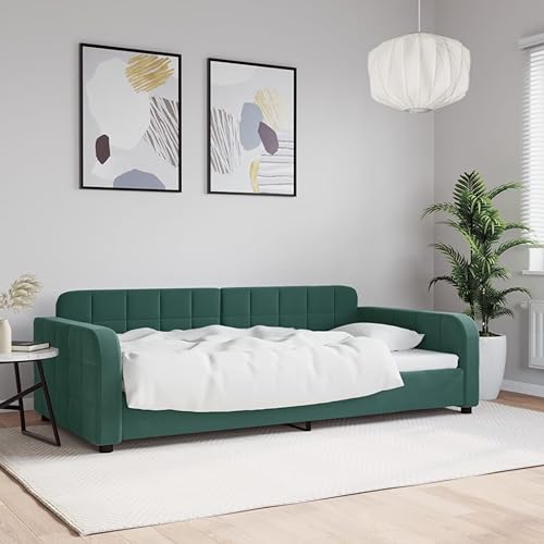 MOBCANT Tagesbett, Bett Bettrahmen Futonbett Hausbett Geeignet für Gästezimmer Hotel Schulen Schlafzimmer Dunkelgrün 100x200 cm Samt MOBCANT Tagesbett, Bett Bettrahmen Futonbett Hausbett Geeignet für Gästezimmer Hotel Schulen Schlafzimmer Dunkelgrün 100x200 cm Samt von MOBCANT