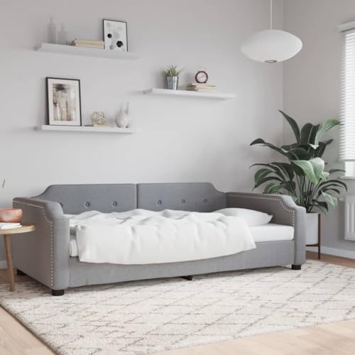 MOBCANT Tagesbett, Bett Bettstütze Bettrahmen Futonbett Geeignet für Schulen Schlafzimmer Wohnungen Hotel Hellgrau 80x200 cm Stoff MOBCANT Tagesbett, Bett Bettstütze Bettrahmen Futonbett Geeignet für Schulen Schlafzimmer Wohnungen Hotel Hellgrau 80x200 cm Stoff von MOBCANT