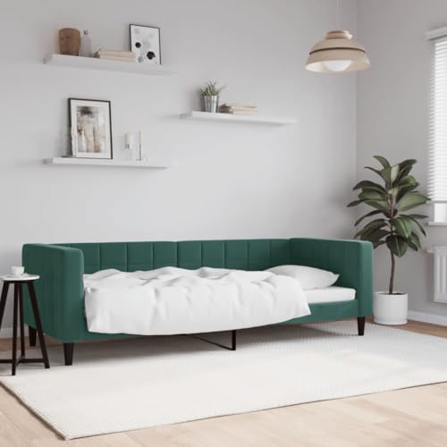 MOBCANT Tagesbett, Bettgestell Futonbett Bettsystem Bett Geeignet für Wohnungen Gästezimmer Schulen Schlafzimmer Dunkelgrün 80x200 cm Samt MOBCANT Tagesbett, Bettgestell Futonbett Bettsystem Bett Geeignet für Wohnungen Gästezimmer Schulen Schlafzimmer Dunkelgrün 80x200 cm Samt von MOBCANT