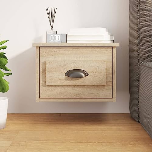 MOBCANT Wand-Nachttisch, Nachtkästchen Nachtschrank Wandkonsole Hängende Nachttische Geeignet für Schlafzimmer Mehrbettzimmer Wohnung Wohnstube Sonoma-Eiche 41,5x36x28 cm MOBCANT Wand-Nachttisch, Nachtkästchen Nachtschrank Wandkonsole Hängende Nachttische Geeignet für Schlafzimmer Mehrbettzimmer Wohnung Wohnstube Sonoma-Eiche 41,5x36x28 cm von MOBCANT