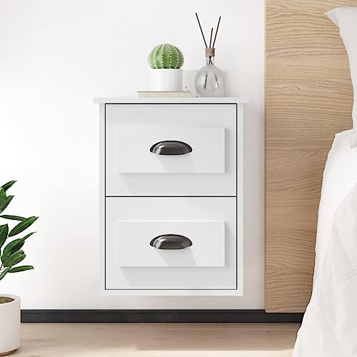 MOBCANT Wand-Nachttisch, Nachtkästchen Wandkonsole Nachtischschränke Hängende Nachttische Geeignet für Schlafzimmer Hotel Wohnstube Mehrbettzimmer Weiß 41,5x36x53 cm MOBCANT Wand-Nachttisch, Nachtkästchen Wandkonsole Nachtischschränke Hängende Nachttische Geeignet für Schlafzimmer Hotel Wohnstube Mehrbettzimmer Weiß 41,5x36x53 cm von MOBCANT