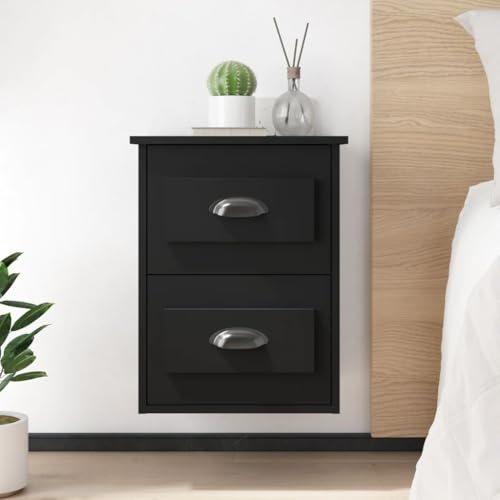 MOBCANT Wand-Nachttisch, Nachtkasten Hängende Nachttische Nachtisch Nachtschrank Geeignet für Mehrbettzimmer Hotel Wohnstube Schlafzimmer Schwarz 41,5x36x53 cm MOBCANT Wand-Nachttisch, Nachtkasten Hängende Nachttische Nachtisch Nachtschrank Geeignet für Mehrbettzimmer Hotel Wohnstube Schlafzimmer Schwarz 41,5x36x53 cm von MOBCANT