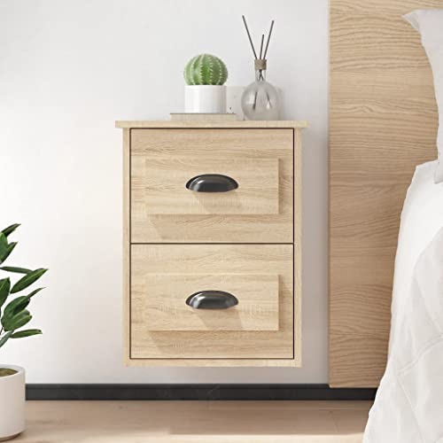 MOBCANT Wand-Nachttisch, Nachtkasten Hängende Nachttische Nachtischschränke Nachtschrank Geeignet für Wohnstube Schlafzimmer Hotel Mehrbettzimmer Sonoma-Eiche 41,5x36x53 cm MOBCANT Wand-Nachttisch, Nachtkasten Hängende Nachttische Nachtischschränke Nachtschrank Geeignet für Wohnstube Schlafzimmer Hotel Mehrbettzimmer Sonoma-Eiche 41,5x36x53 cm von MOBCANT
