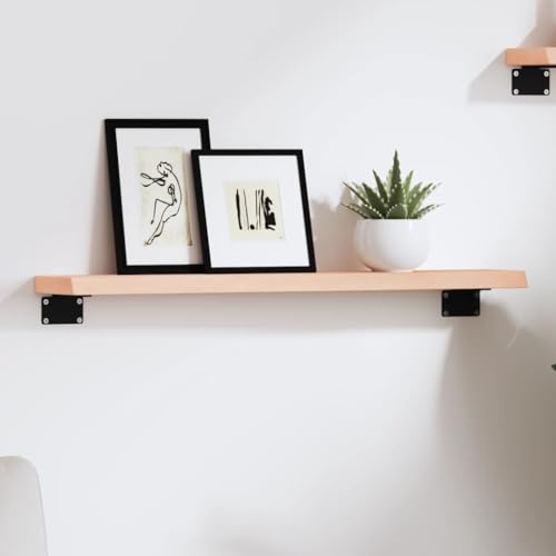 MOBCANT Wandregal 60x10x2 cm Massivholz Eiche Unbehandelt, Bücherregal Wand Hängeregal Regalbrett Schwebendes Regal Verwendbar für Arbeitszimmer Wohnzimmer Schlafzimmer Badezimmer MOBCANT Wandregal 60x10x2 cm Massivholz Eiche Unbehandelt, Bücherregal Wand Hängeregal Regalbrett Schwebendes Regal Verwendbar für Arbeitszimmer Wohnzimmer Schlafzimmer Badezimmer von MOBCANT