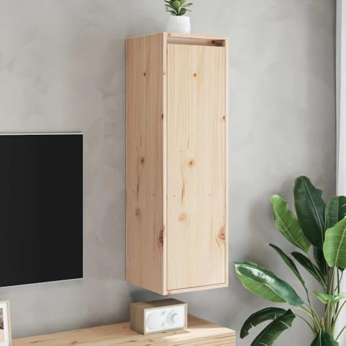 MOBCANT Wandschränke 2 STK. 30x30x100 cm Massivholz Kiefer, Regal Sammlervitrine Wandregale Kleiderständer Verwendbar für Waschküche Badezimmer Wohnzimmer Schlafzimmer von MOBCANT