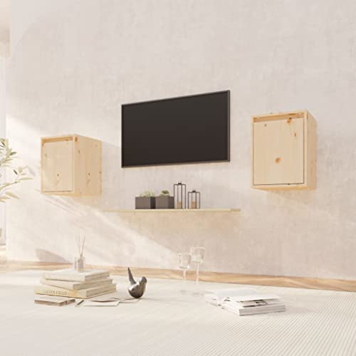 MOBCANT Wandschränke 2 STK. 30x30x40 cm Massivholz Kiefer, Kleiderständer Sammlervitrine Regal Hängeschrank Verwendbar für Waschküche Arbeitszimmer Badezimmer Wohnzimmer MOBCANT Wandschränke 2 STK. 30x30x40 cm Massivholz Kiefer, Kleiderständer Sammlervitrine Regal Hängeschrank Verwendbar für Waschküche Arbeitszimmer Badezimmer Wohnzimmer von MOBCANT
