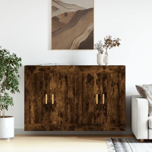 MOBCANT Wandschränke STK, Hängeschrank Schränke Vorratsschrank Küchenbuffet Geeignet für Foyer Küche Korridor Wohnbereich Räuchereiche Holzwerkstoff von MOBCANT