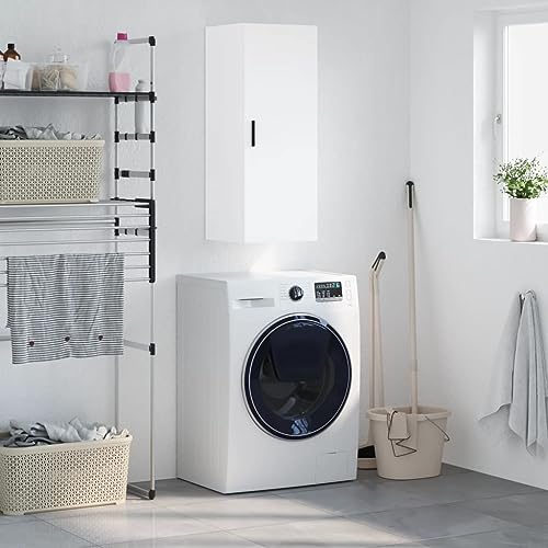 MOBCANT Wandschrank, Apothekerschrank Aufbewahrungsschrank Schränke Buffetschrank Geeignet für Schlafzimmer Wohnbereich Korridor Foyer Weiß 34,5x34x90 cm von MOBCANT