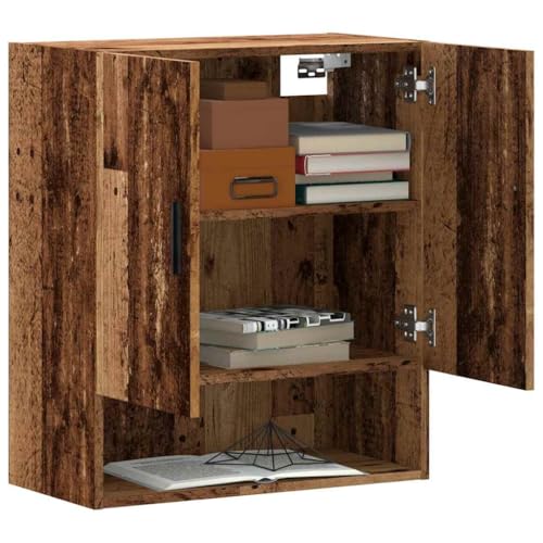 MOBCANT Wandschrank Altholz-Optik 60x31x70 cm Holzwerkstoff, Garderobenschrank Mehrzweckschrank Büroschrank Vitrinenschrank Geeignet für Wohnheim Wohnzimmer Schlafzimmer Büro MOBCANT Wandschrank Altholz-Optik 60x31x70 cm Holzwerkstoff, Garderobenschrank Mehrzweckschrank Büroschrank Vitrinenschrank Geeignet für Wohnheim Wohnzimmer Schlafzimmer Büro von MOBCANT