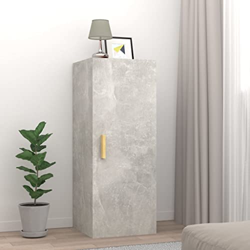 MOBCANT Wandschrank Betongrau 34,5x34x90 cm Holzwerkstoff, Hängeregal Bilderleiste Bücherregal Wand Regal Verwendbar für Badezimmer Arbeitszimmer Wohnzimmer Schlafzimmer MOBCANT Wandschrank Betongrau 34,5x34x90 cm Holzwerkstoff, Hängeregal Bilderleiste Bücherregal Wand Regal Verwendbar für Badezimmer Arbeitszimmer Wohnzimmer Schlafzimmer von MOBCANT