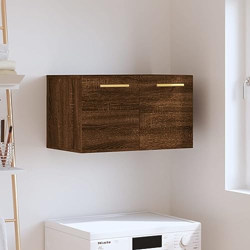 MOBCANT Wandschrank Braun Eichen-Optik 60x36,5x35cm Holzwerkstoff, Hängeschrank Mehrzweckschrank Büroschrank Beistellschrank Geeignet für Wohnzimmer Hotel Schlafzimmer Wohnheim MOBCANT Wandschrank Braun Eichen-Optik 60x36,5x35cm Holzwerkstoff, Hängeschrank Mehrzweckschrank Büroschrank Beistellschrank Geeignet für Wohnzimmer Hotel Schlafzimmer Wohnheim von MOBCANT
