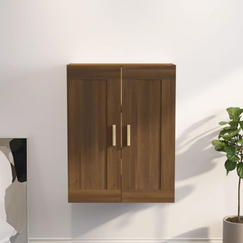MOBCANT Wandschrank Braun Eichen-Optik 69,5x32,5x90 cm Holzwerkstoff, Bilderleiste Bücherregal Wand Schwebendes Regal Regal Verwendbar für Waschküche Badezimmer Arbeitszimmer Schlafzimmer von MOBCANT