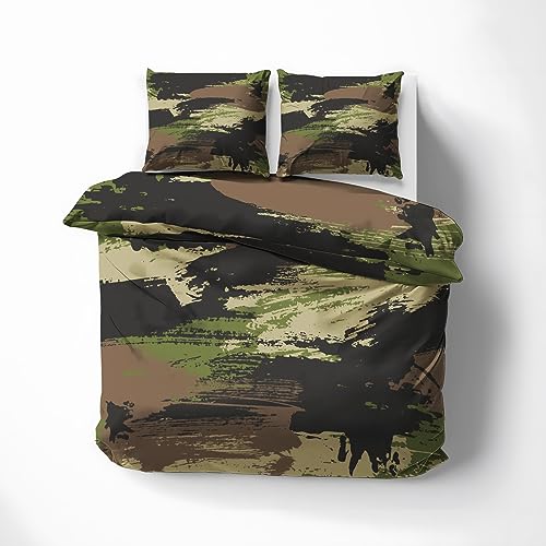 MOBEITI Camouflage Bettwäsche 200x220, Militär Wendebettwäsche, Weiche Kuschelige Mikrofaser Bettbezug Set 3teilig, 2 Kissenbezug 80x80, mit Reißverschluss MOBEITI Camouflage Bettwäsche 200x220, Militär Wendebettwäsche, Weiche Kuschelige Mikrofaser Bettbezug Set 3teilig, 2 Kissenbezug 80x80, mit Reißverschluss von MOBEITI