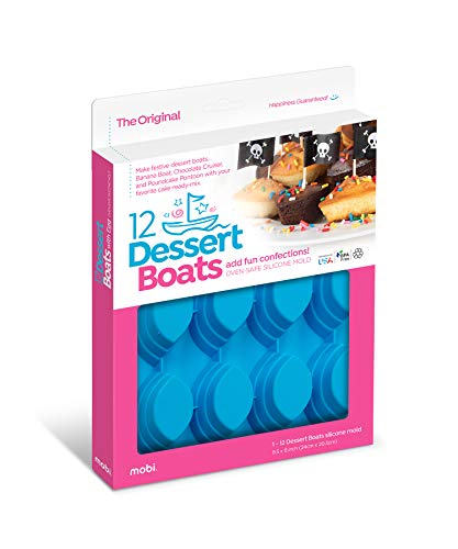 MOBI DB-12 12 Dessert Boats Silikon-Backform, blau von MOBI