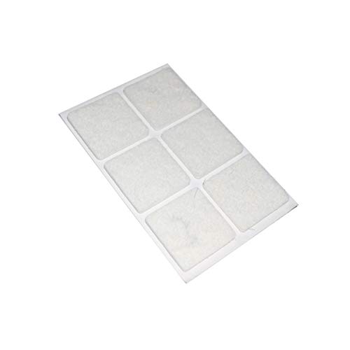 Filzgleiter quadratisch 30 x 30 mm - weiß - 6 Stück von MOBILA